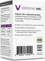 Visbiome high potency dog and cat gut supplement rear view