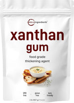 Micro Ingredients xanthan gum powder front view bulk pouch packaging