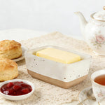 Vitrignis vintage European butter dish lid removed