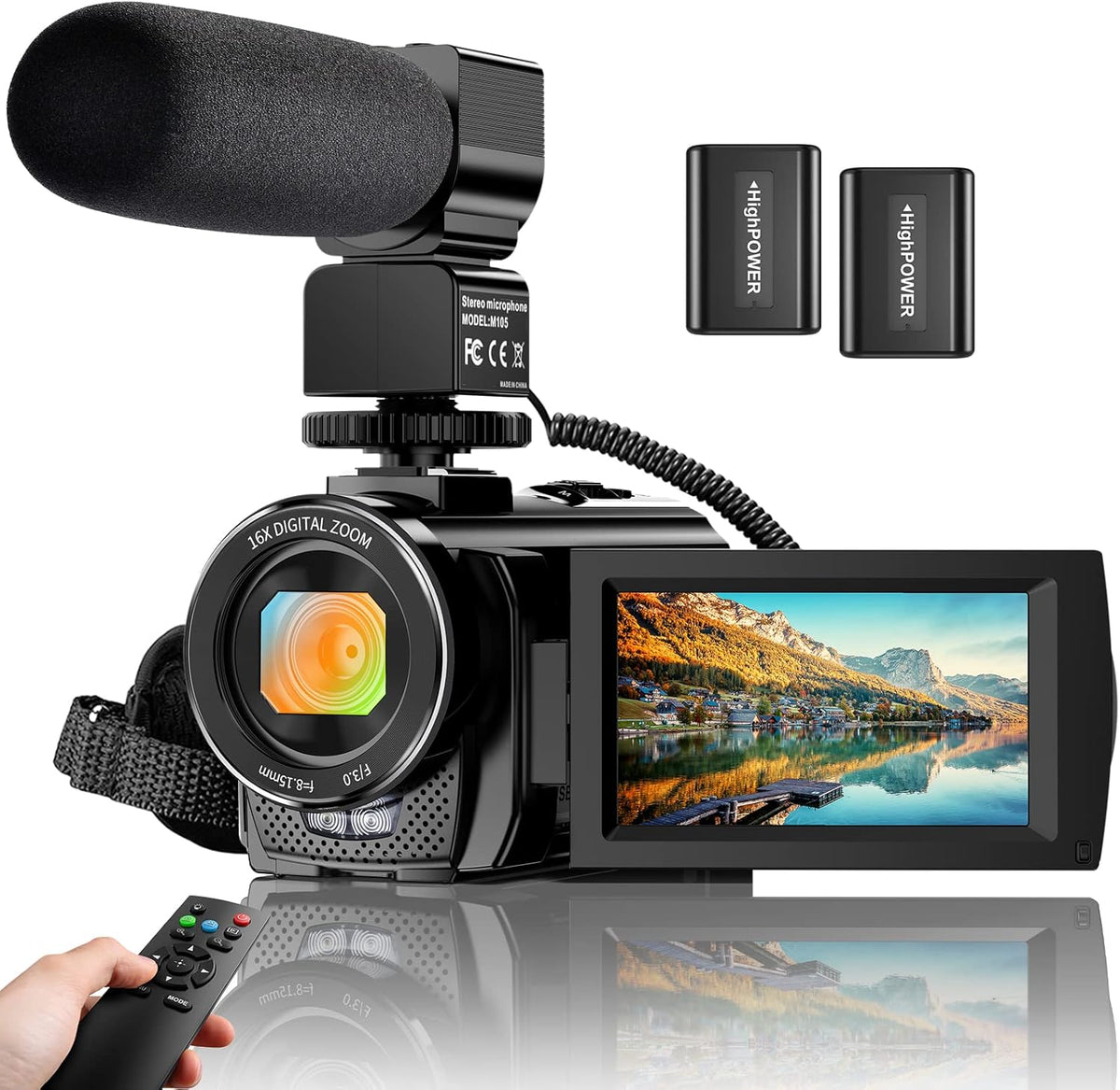 Alsone FHD 1080P digital vlogging camera front view