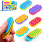 LESONG sensory fidget magnet toys front view showcasing colorful silicone magnetic sliders.