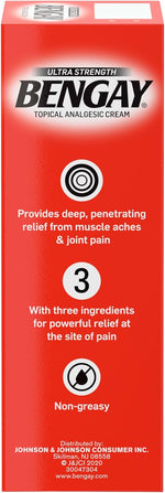 Ben Gay Ultra Strength cream 2 ounce tube packaging
