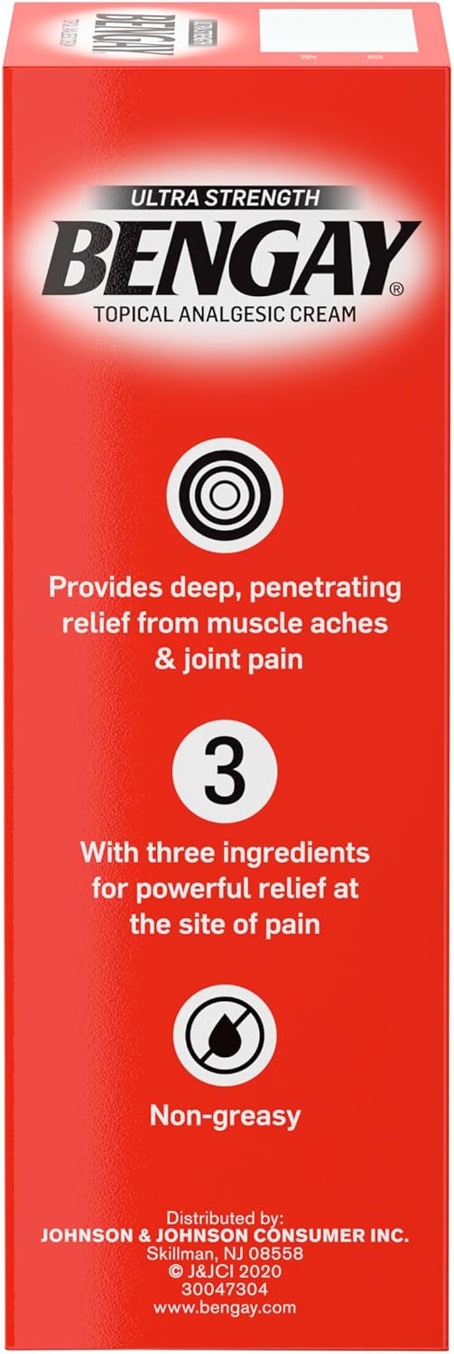Ben Gay Ultra Strength cream 2 ounce tube packaging