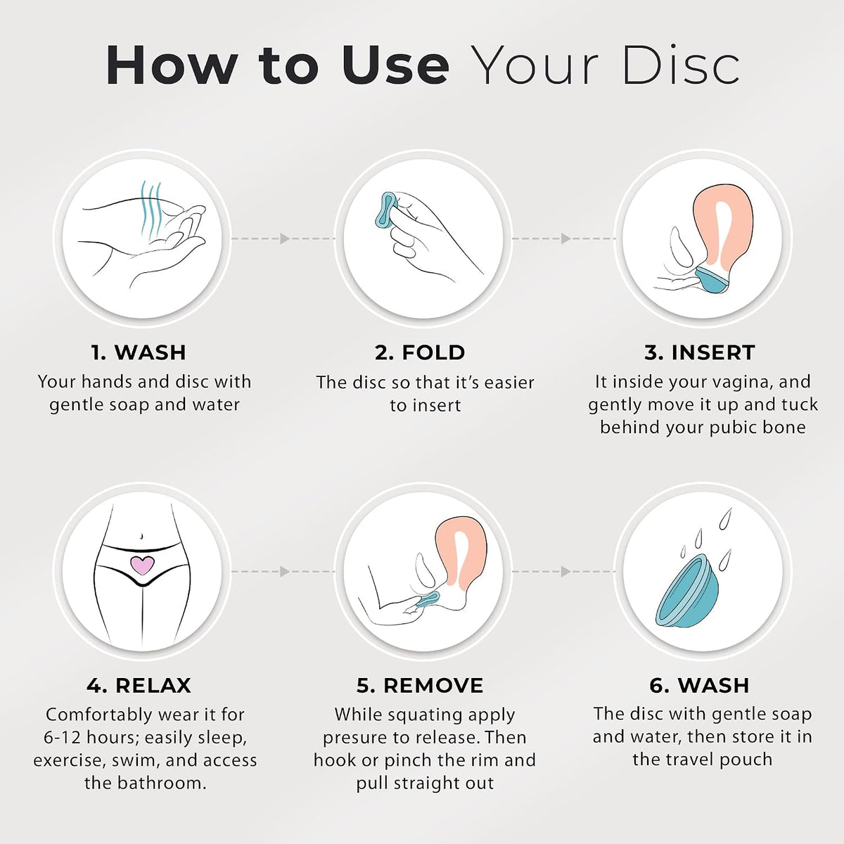 Carecup silicone period disc lifestyle angle