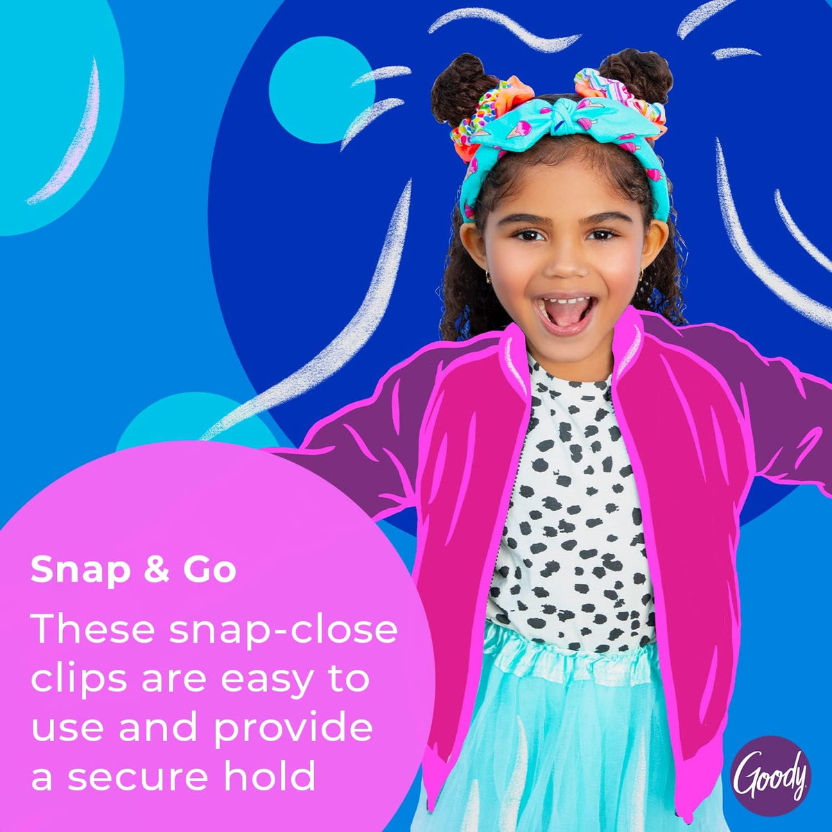 Goody snap hair clips showing the easy snap-close mechanism