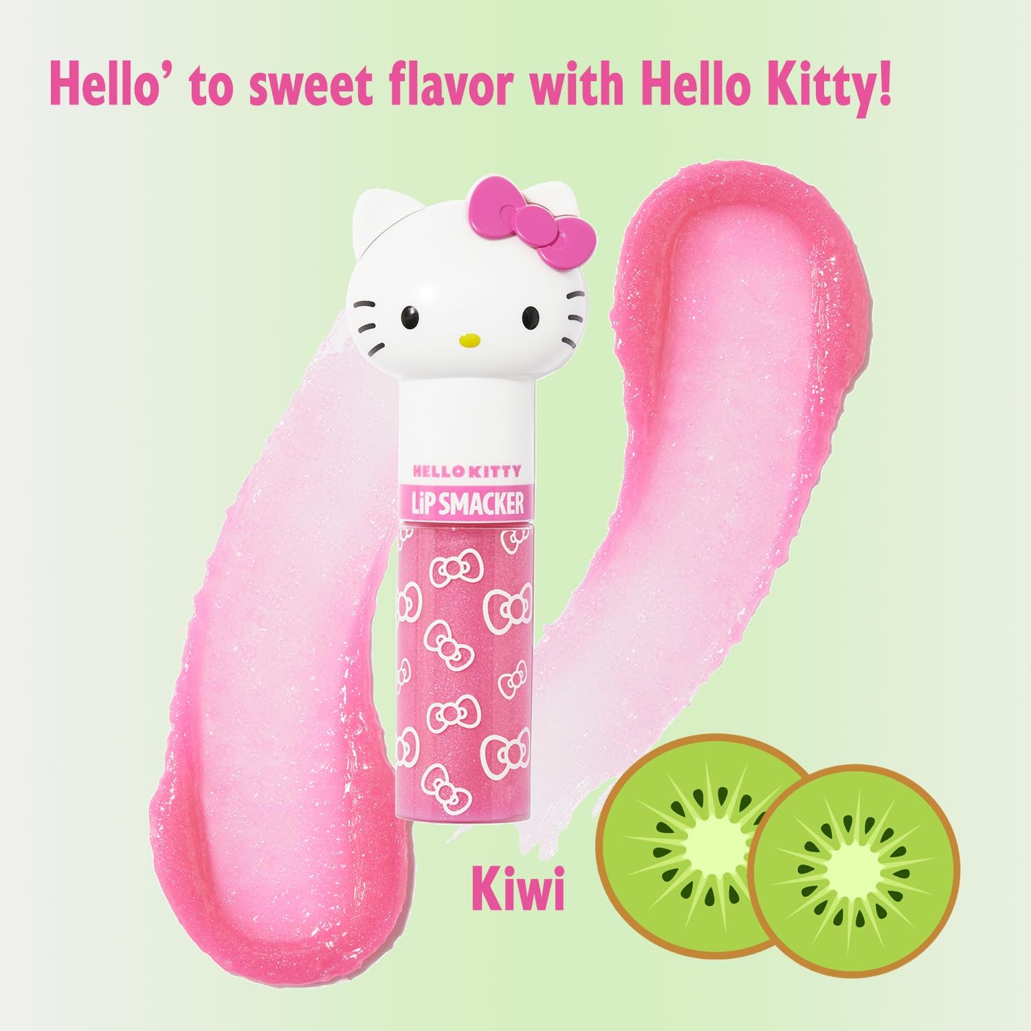 Lip Smacker Sanrio Hello Kitty kiwi lip gloss packaging details