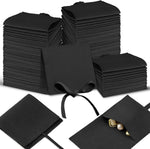 Sotiff 80 Pcs Microfiber Jewelry Pouch 8x8 cm Jewelry Packaging Bag Luxury Small Gift Bag for Small Business Envelope Style Bracelet Packaging Bow Tie Microfiber Pouch with Strings Divider(Khaki) - Image 10