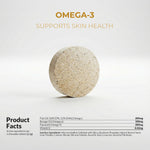 Dog skin allergy and dry skin relief tablets container from the side