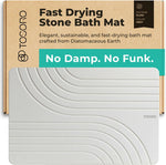 Stone Bath Mat Diatomaceous Earth Shower Mat Non-Slip Super Absorbent Diatomite Stone Bath Mats for Bathroom Floor Quick Drying Natural Easy to Clean (23.5 x 15) - Graphite - Image 12