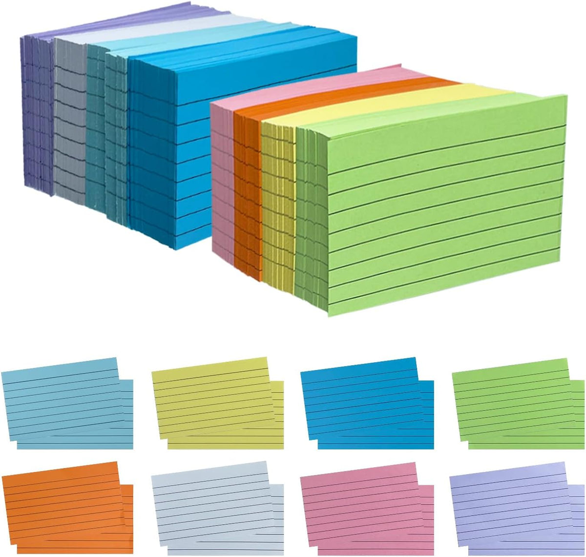 TFLFL assorted lined flashcards showing ink resistance