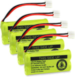 Kruta BT18433 2.4V cordless phone battery pack front view showcasing yellow wrapper and two pin connector
