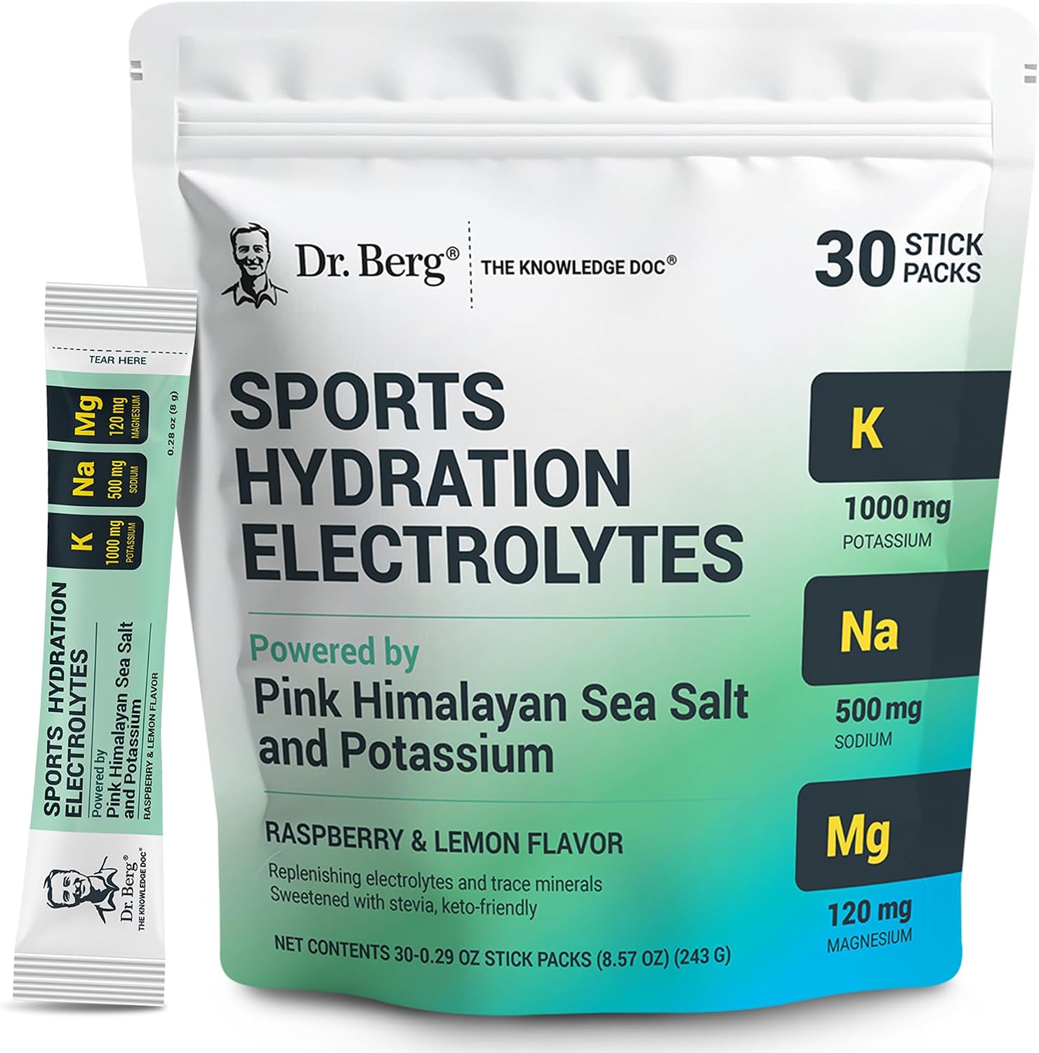 Dr. Berg Sports Hydration Electrolytes Powder front view premium fitness supplement