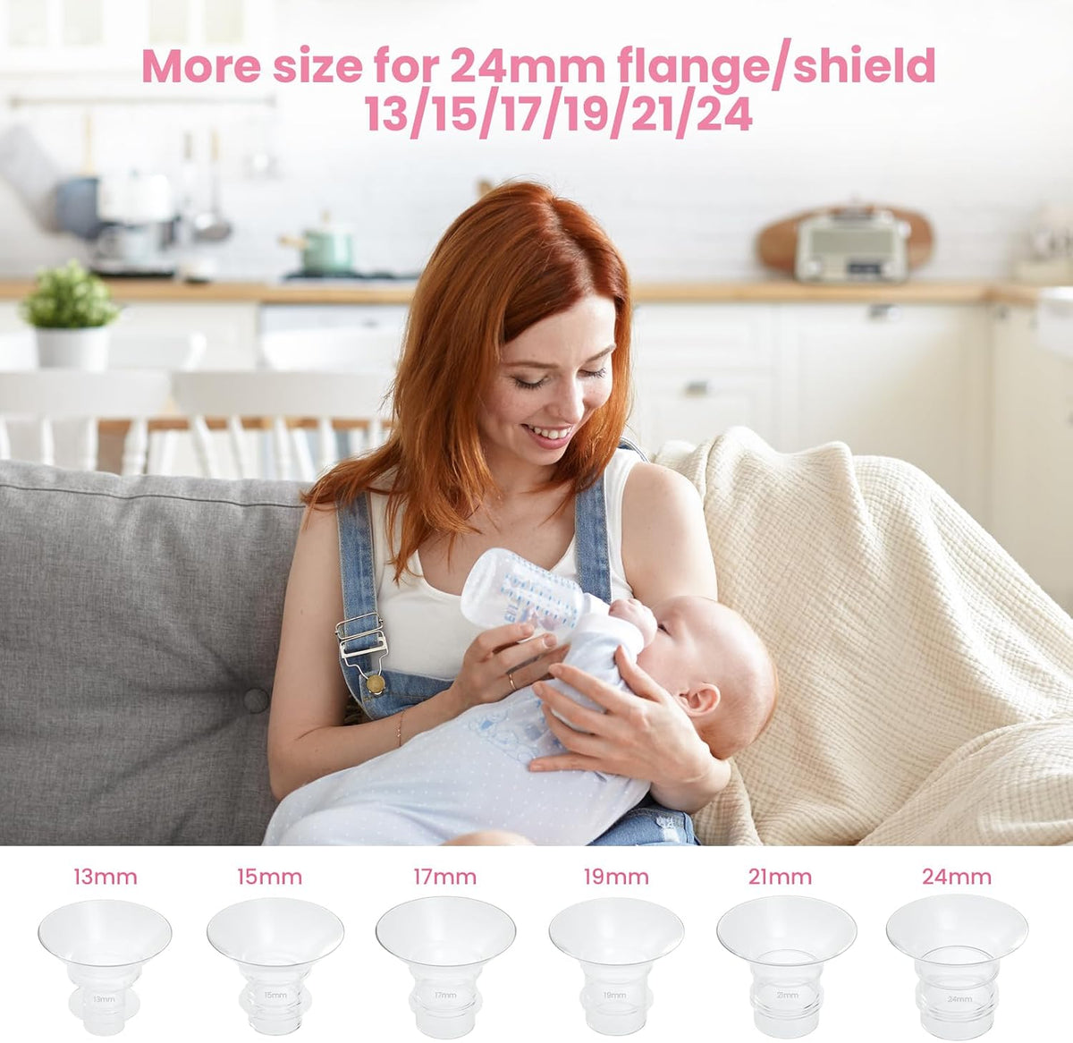 Cleaning brush for breast pump inserts