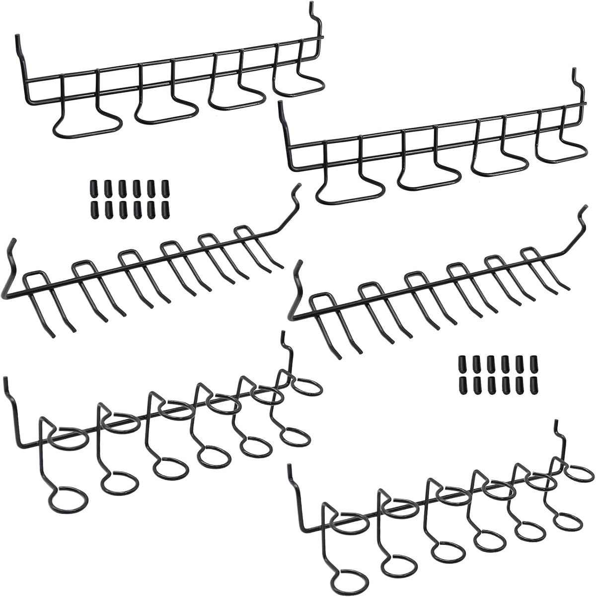 MDEOOSKY pegboard tool organizer hooks displaying multi-ring loop designs for pliers and hand tools