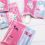 Close up of Hello Kitty dipping stick and powder