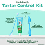 Double sided dog toothbrush for deep dental cleaning and tartar control
