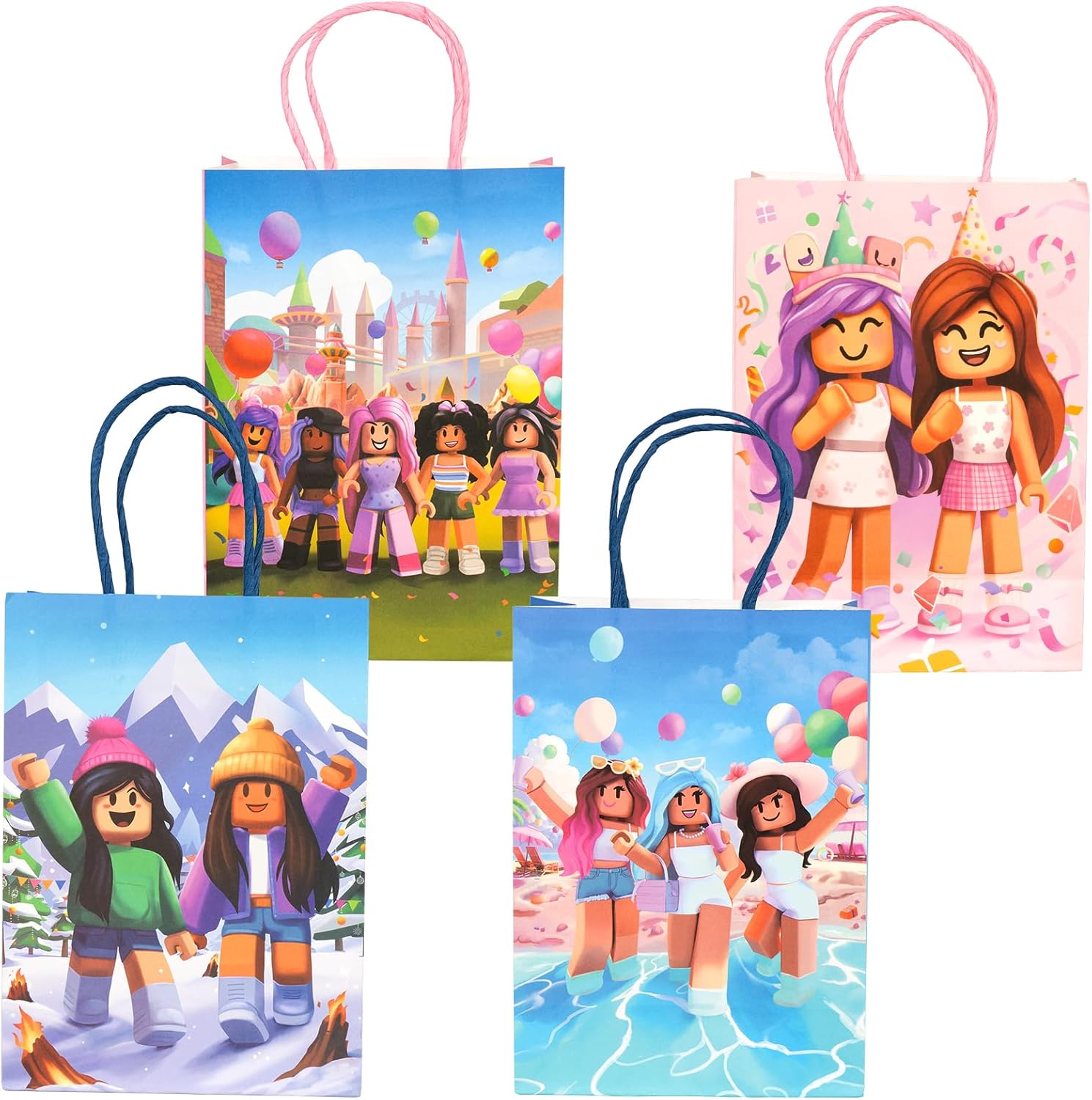Kauai Sun 16 piece game theme party bags front view