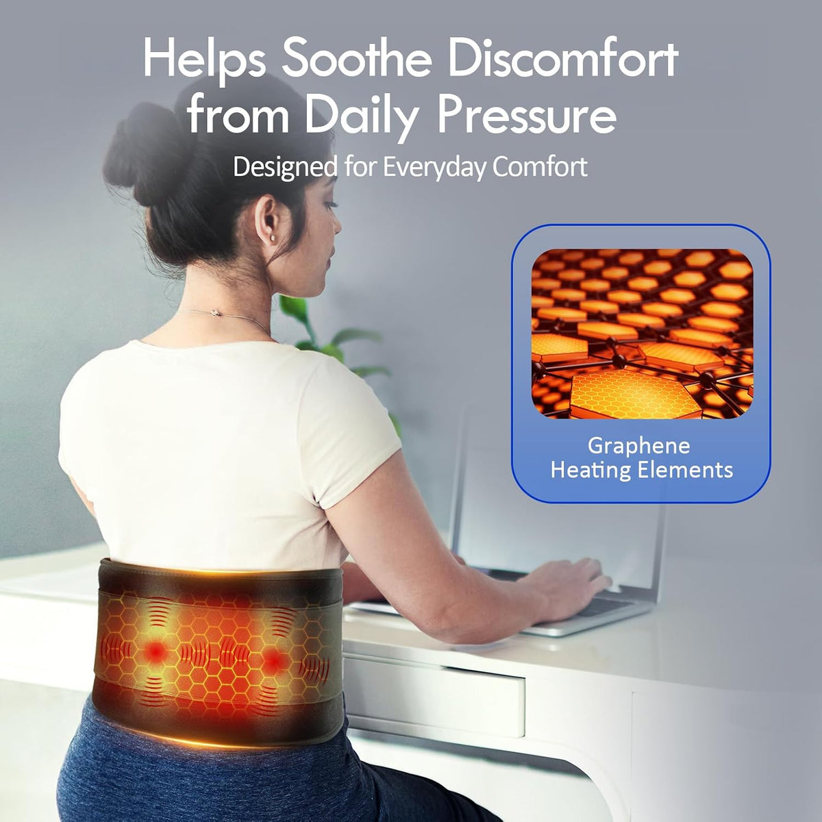 Comfytemp lower back heating pad LED control display