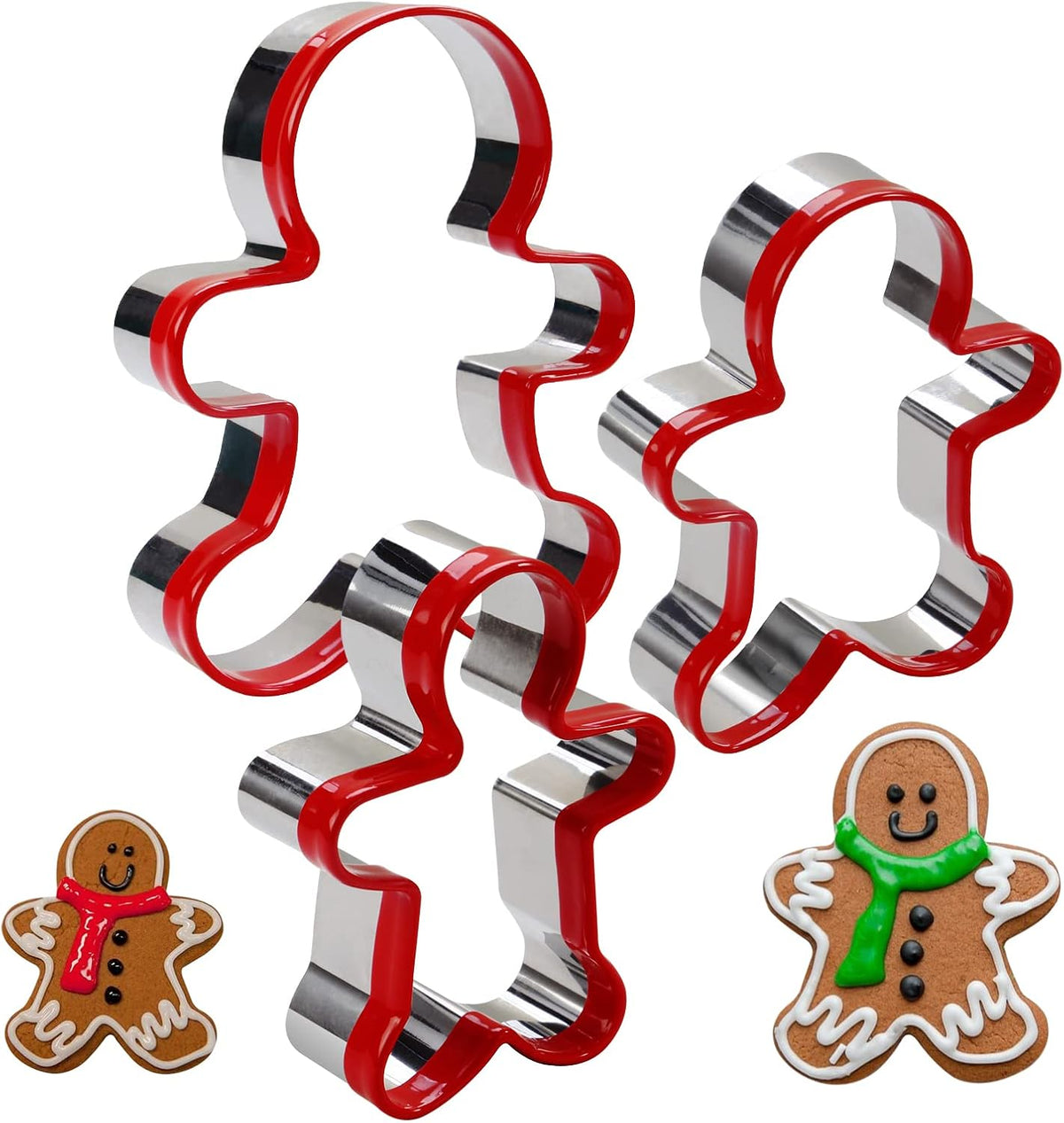 SurgeHai gingerbread man cookie cutters set front view baking tool
