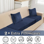 NAISI velvet couch cover elastic bottom and stretch feature