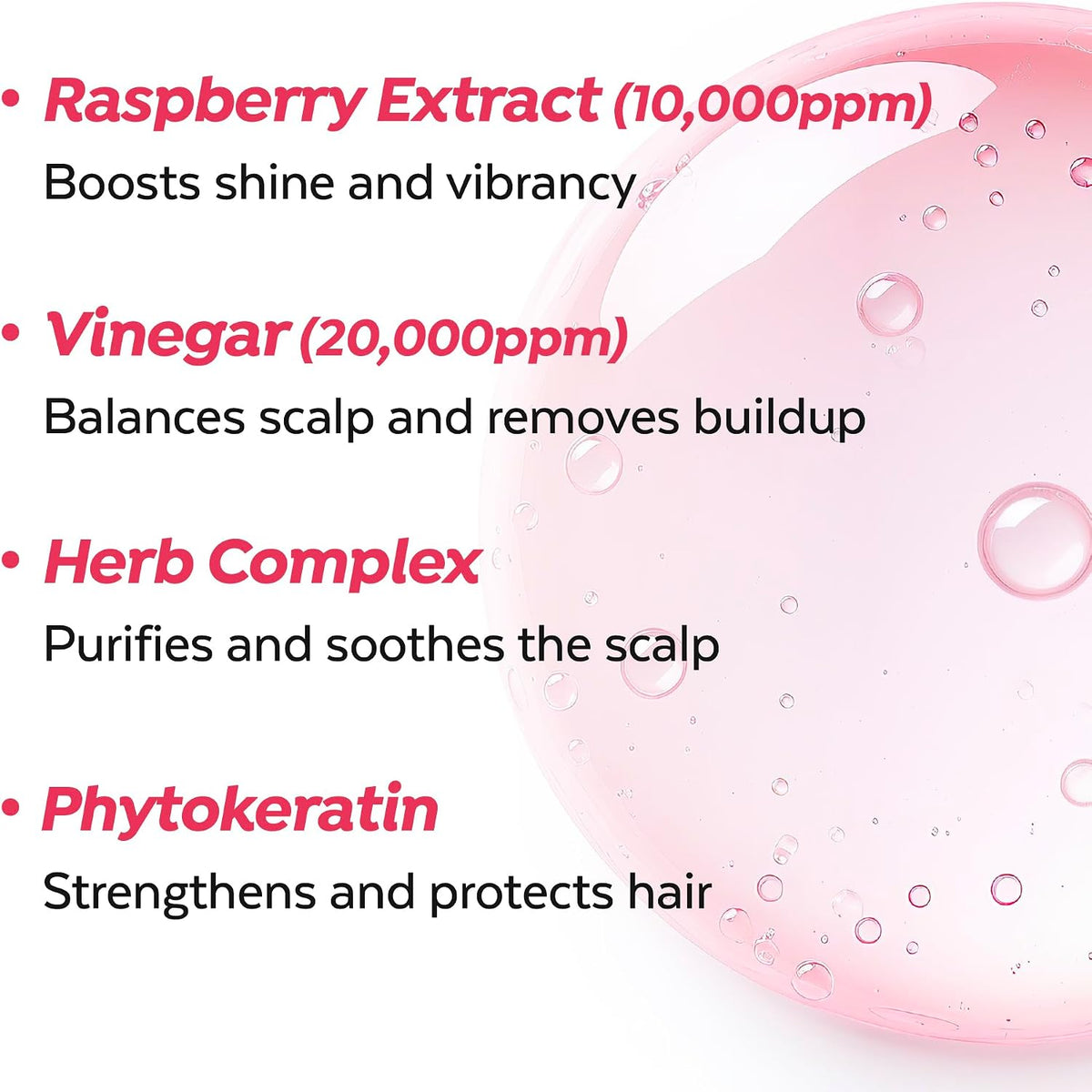 A'Pieu Raspberry Hair Vinegar used for scalp detox and cleaning