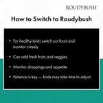RoudyBush maintenance pellets in a feeding bowl