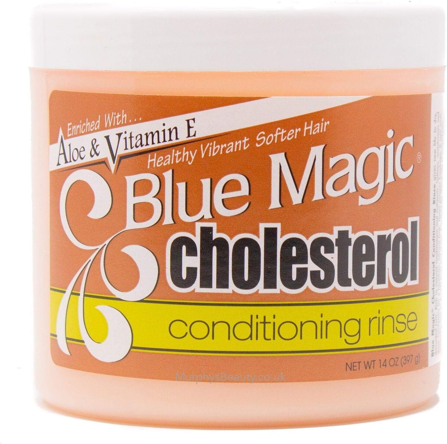 Blue Magic Cholesterol Conditioning Rinse front view deep conditioning jar