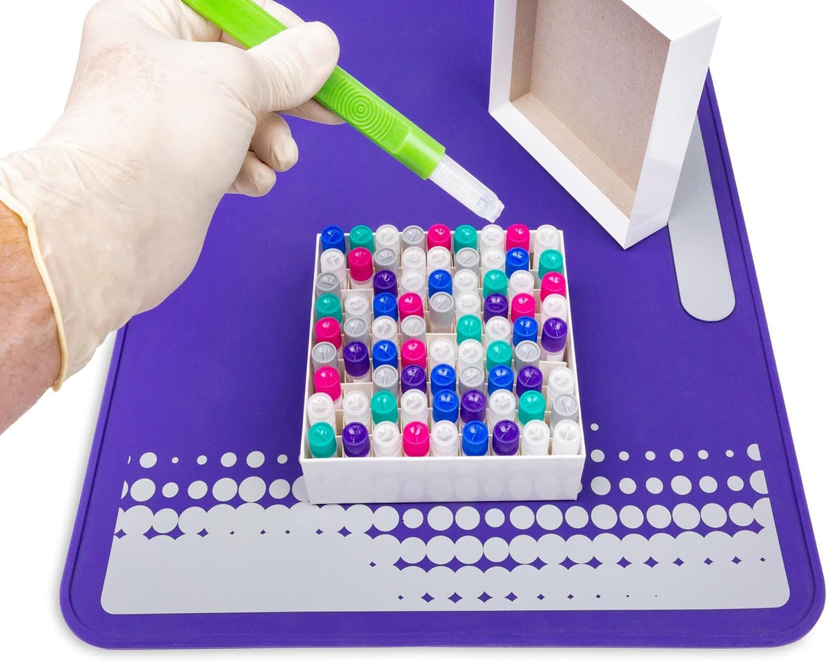 Heathrow Scientific blue polypropylene vial grippers showing ergonomic thumb squeeze target