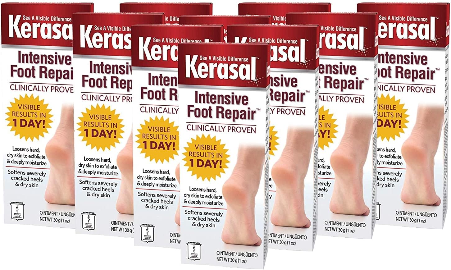 Kerasal foot repair cream for cracked heels five pack