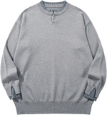 Laixton Mens Oversized Sweater Unisex Long Sleeve Cable Knit Sweaters Aesthetic Streetwear Casual Sweater Jumper Tops - Image 13