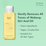 Rael hydrating facial cleanser bottle showing clean ingredients list