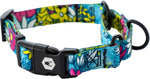 Adjustable 18 to 22 inch premium pet collar showing smooth tapered seam construction