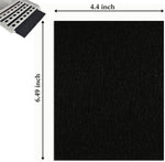 GZJoSum pre-cut replacement carbon odor filters dimensions overview showing the layout.