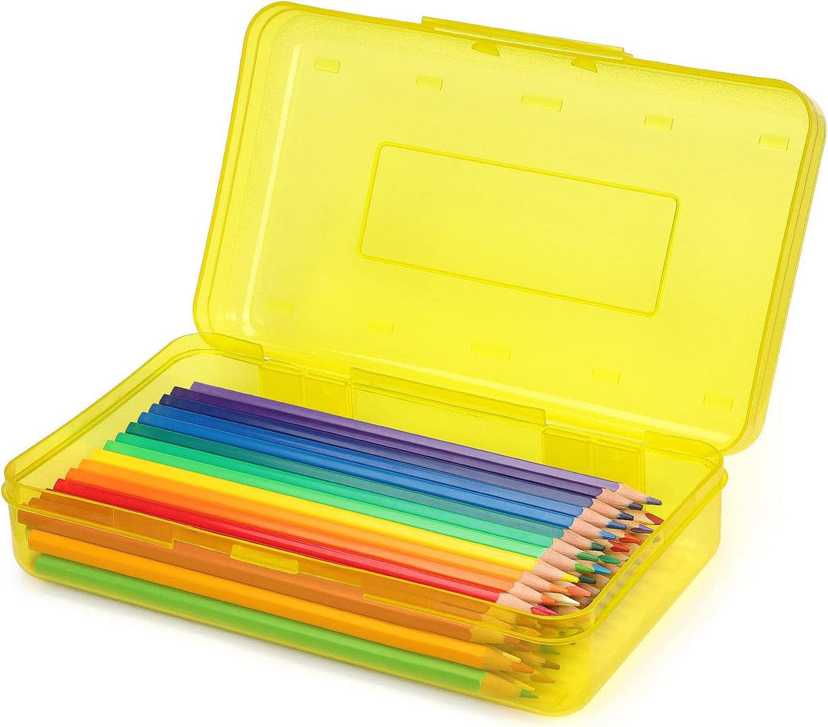 Tamaki 1 Pack Plastic Pencil Box Large Capacity, Blue | Clear Boxes with Snap-tight Lid Stackable Design and Stylish Office Supplies Storage Organizer - Image 12