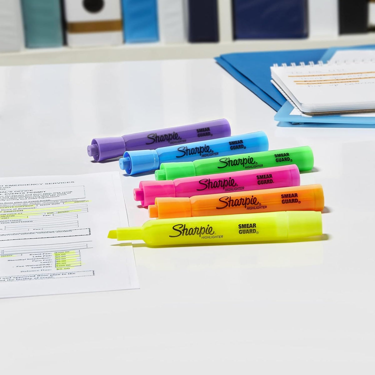 Sharpie tank style highlighters wide barrel grip detail