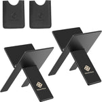 Fortune Nexus Stainless Steel Foldable Cigar Stands – 2-Pack, with PU Leatherette Pouches – Portable, Compact Cigar Rest for Travel & Desktop - Image 1