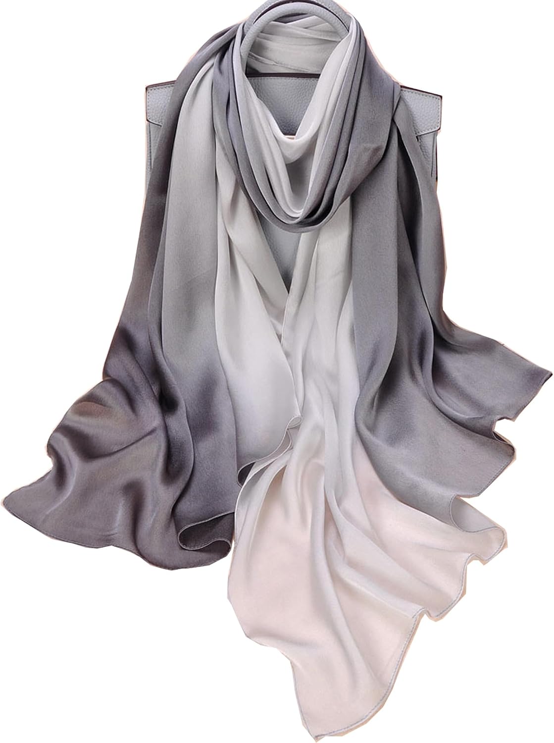K-Elewon Women Scarf Silk Scarf Gradient Colors Scarves Headscarf Fashion Scarves Long Lightweight Shawls for Women H12 - Image 10