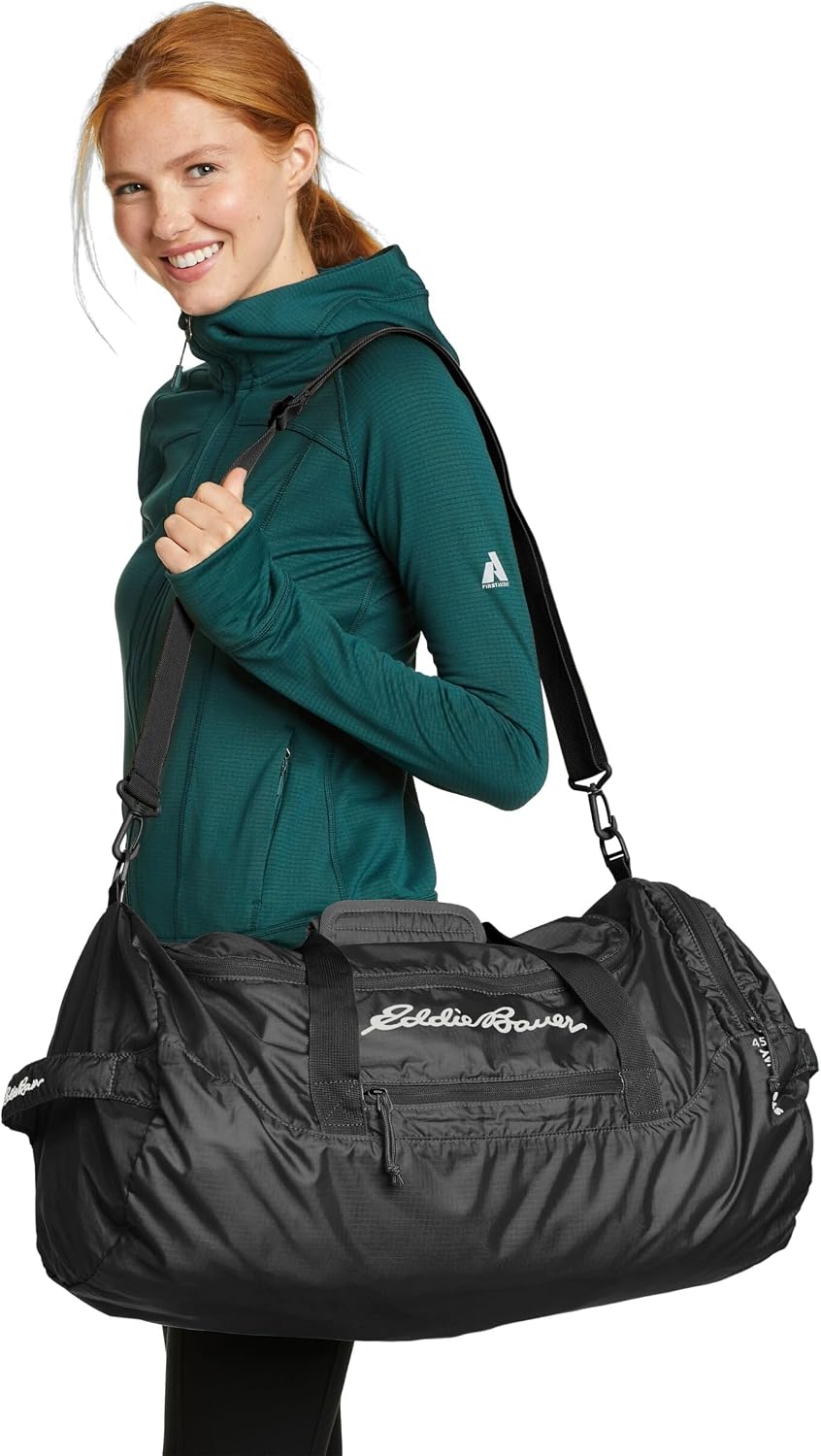 Eddie Bauer water-repellent travel duffel fabric detail