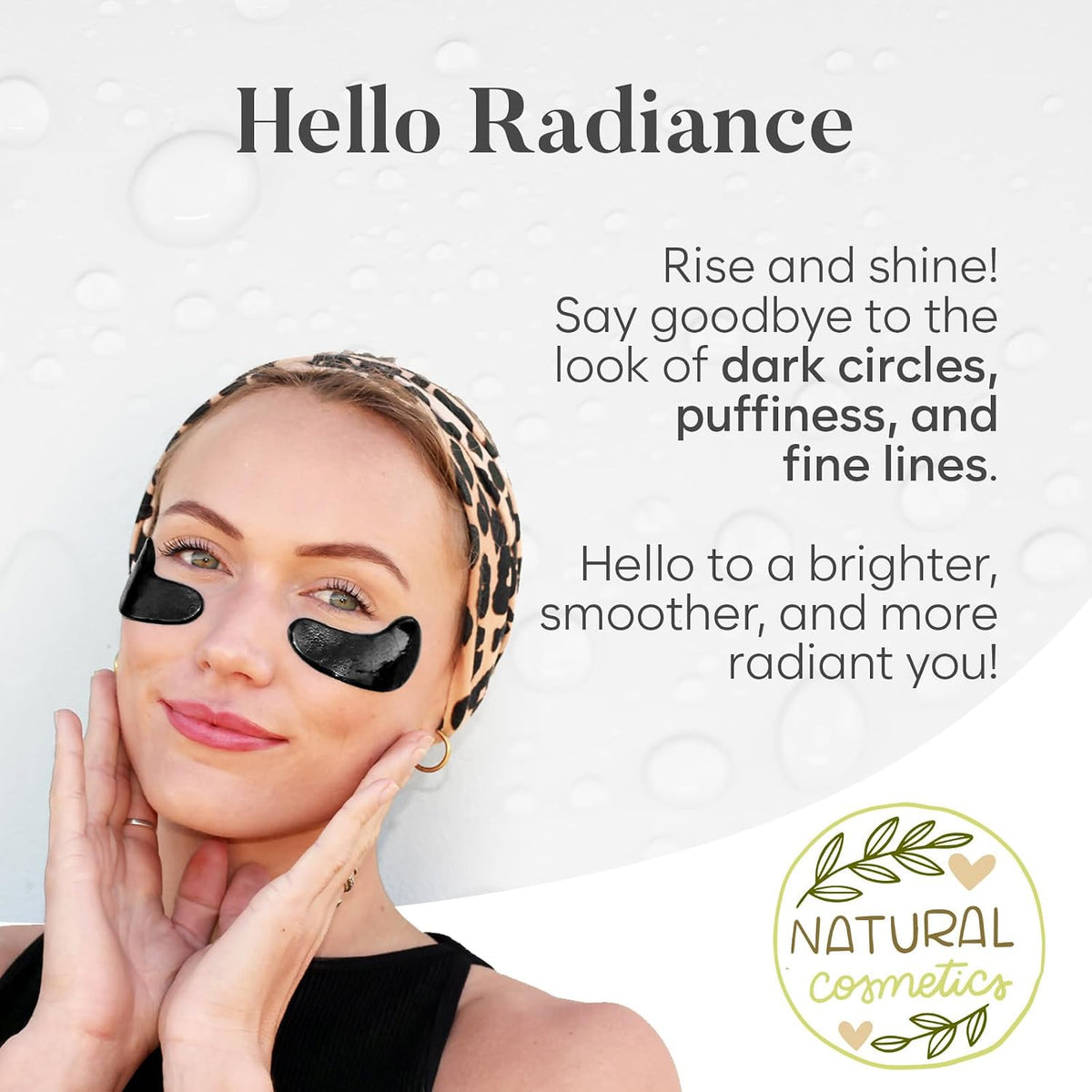 Luxe Glow Bloomora Snail Mucin Under Eye Patches hydrogel texture close up