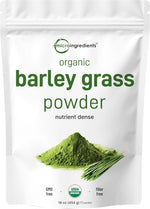 Micro Ingredients organic barley grass powder front view packaging