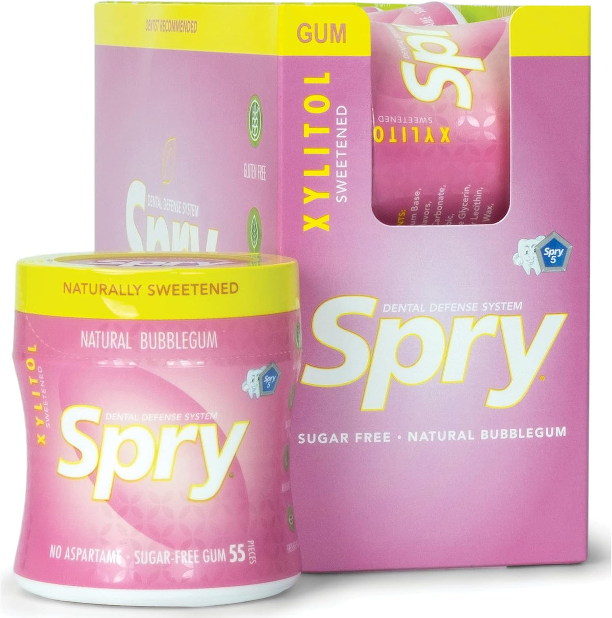Spry Natural Xylitol Chewing Gum - Spearmint, 100 Count - Pack of 1 | Aspartame-Free, Sugar-Free, Vegan, Non-GMO, Gluten-Free for Cavities, Bad Breath Freshening, Dry Mouth, Dental Defense System - Image 12