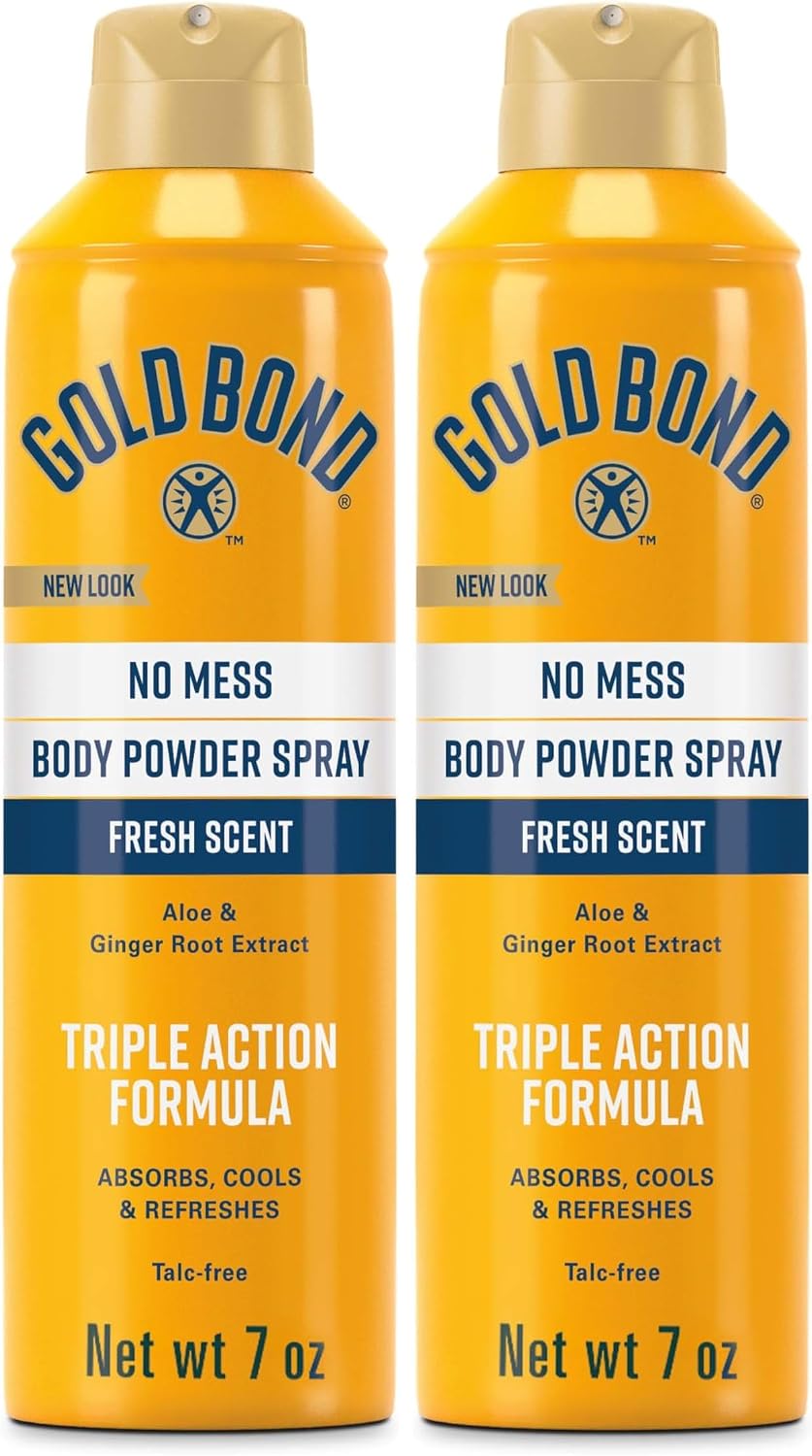 Gold Bond No Mess Talc-Free Body Powder Spray, 7 oz., Fresh Scent, with a Triple Action Formula - Image 9