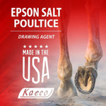 Kaeco Epsom Salt Poultice tub side panel detailing horse wrap instructions
