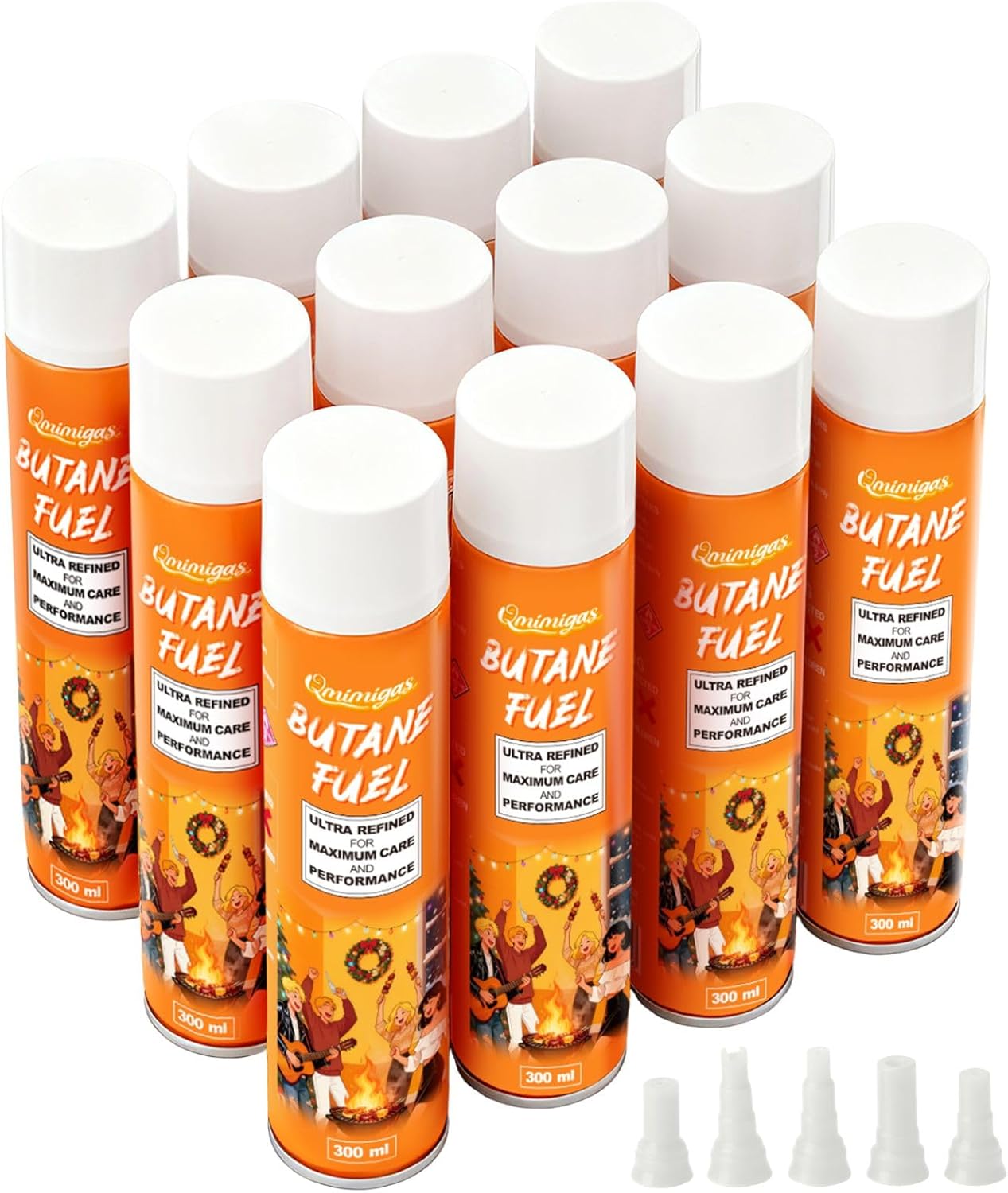 Butane Fuel Refill Universal 99.99% Ultra Pure Butane Torch Lighter Gas Refill, 300ml(10.14 Oz) Cans, One Display Box(Pack of 12) - Image 1