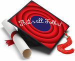 Tassel Toppers That's All Folks Graduation Cap Topper front view