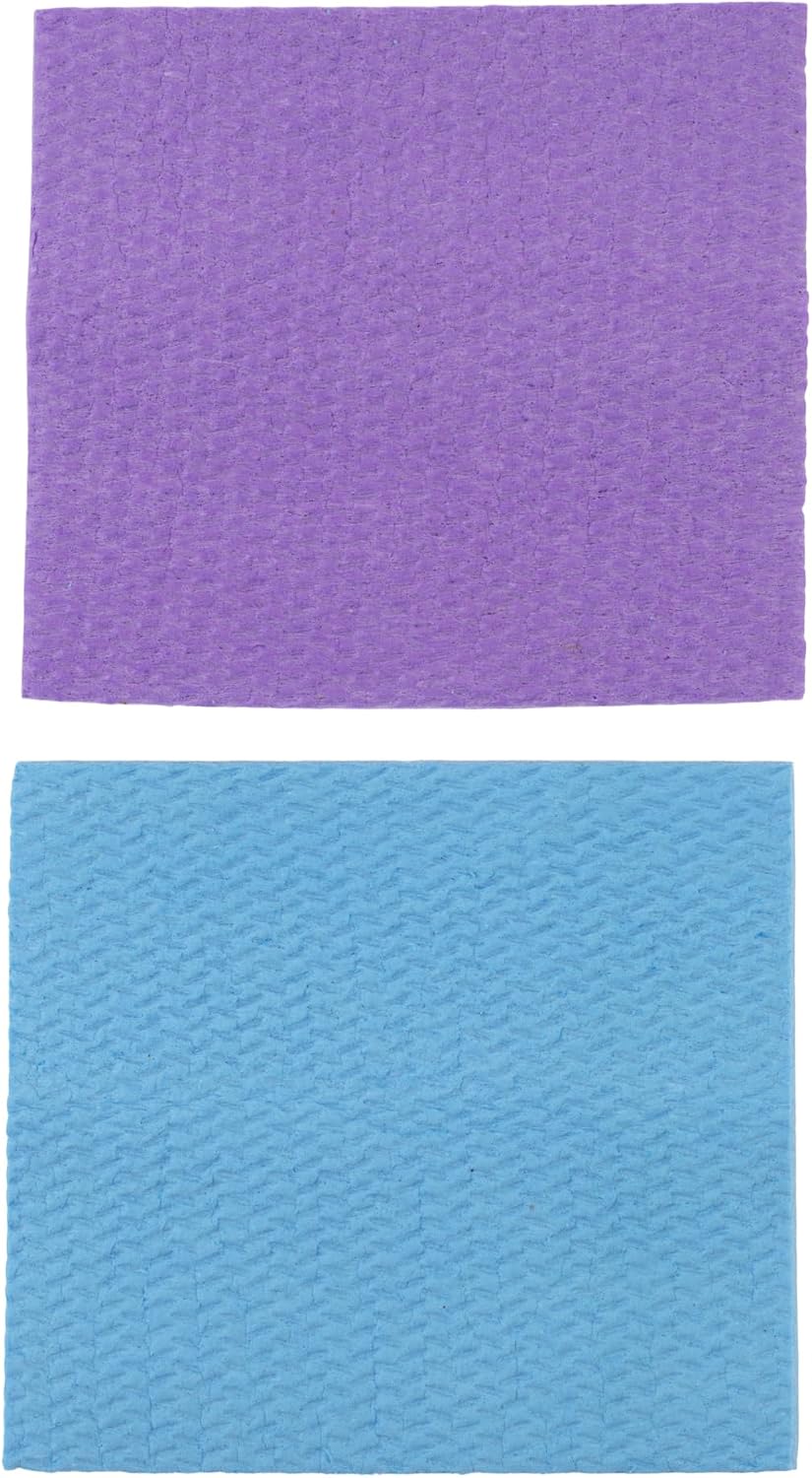 Dawn cellulose sponge cloth blue and purple colors side view