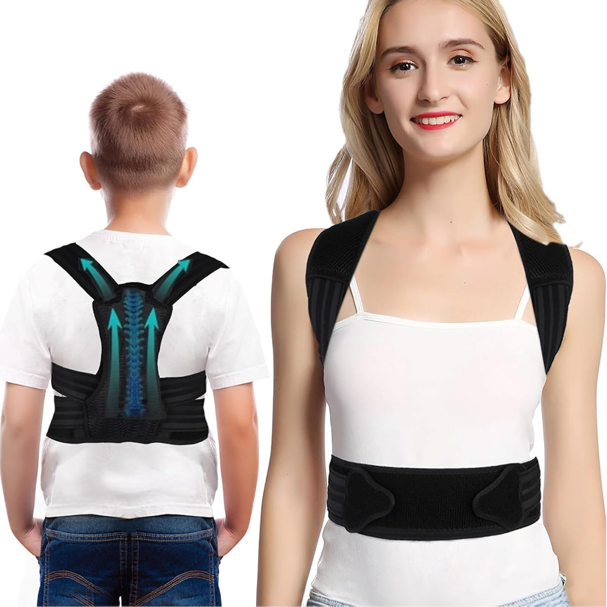Posture Corrector for Teens, Upper Back Posture Brace for Teenagers Under Clothes Spinal Support to Improve Slouch, Prevent Humpback Relieve Back Pain, Adult Woman Teenage Girl Back Posture Corrector - Image 1