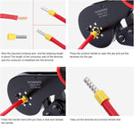 Close up of self-adjusting crimping jaws