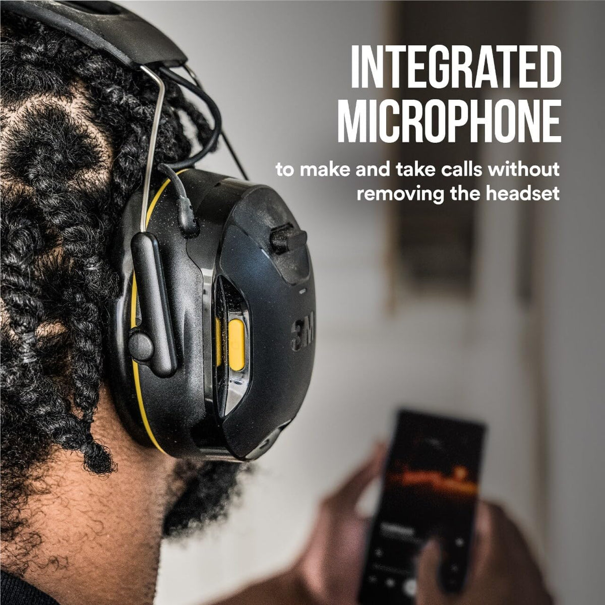 3M safety earmuffs displaying adjustable headband design