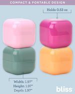 Refillable small cream containers for toiletries and travel essentials organization